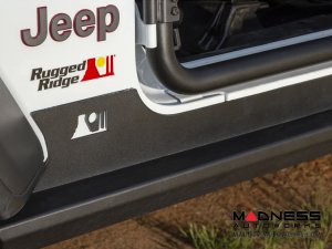 Jeep Wrangler JL XHD Rock Sliders - Black Steel - 4 Door